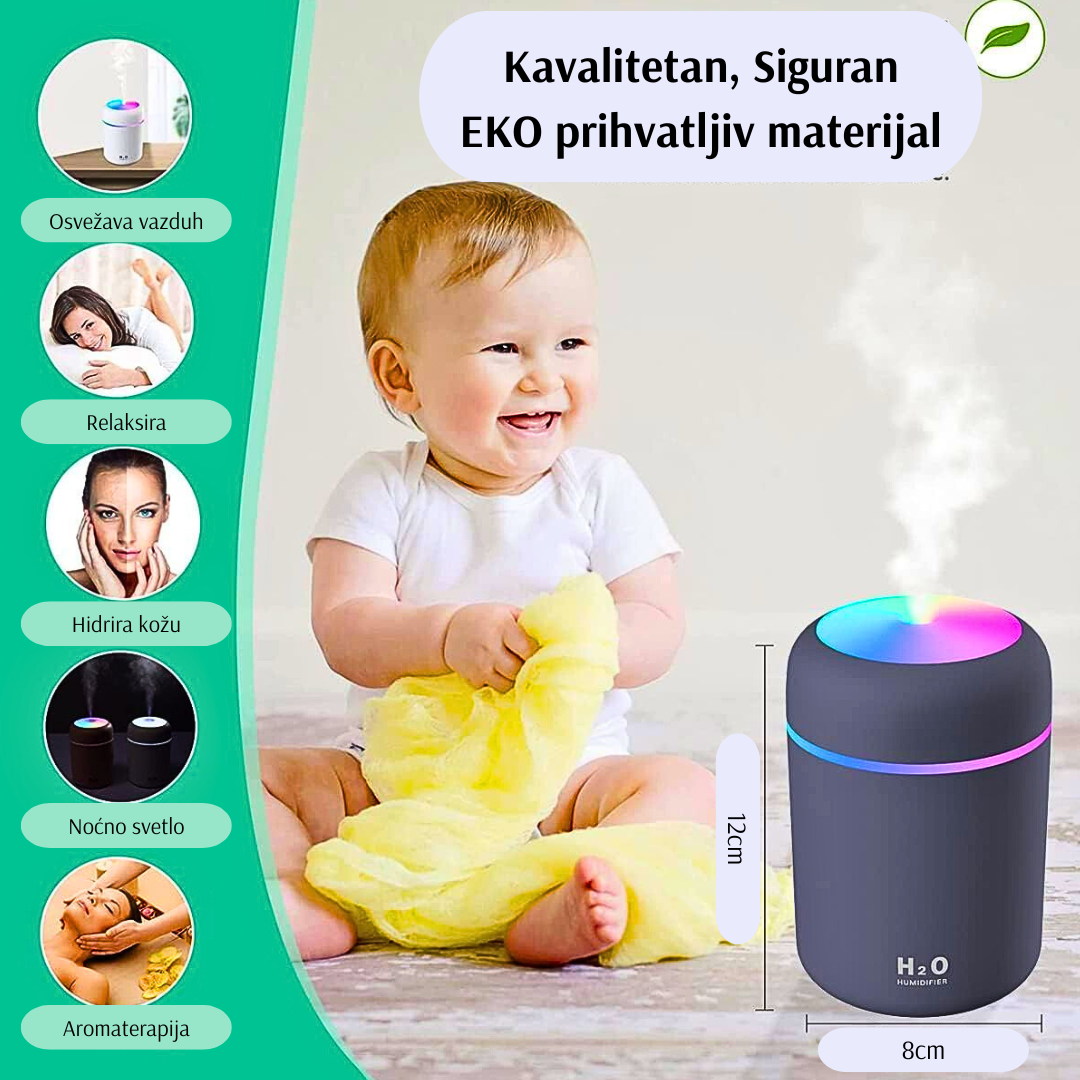 2u1 H2O Difuzer - Mini ovlaživač vazduha